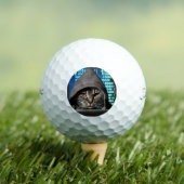 Hacker Black Cat Golfball (Insitu T-Shirt)