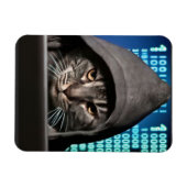 Hacker Black Cat Magnet (Horizontal)