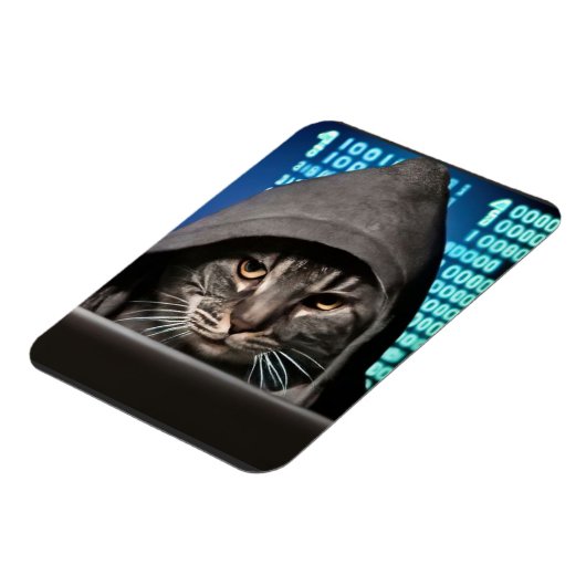 Hacker Black Cat Magnet (Linke Seite)