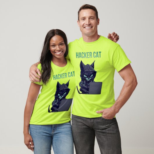 "Hacker Cat: Code Whisperer T-Shirt" T-Shirt (Unisex)