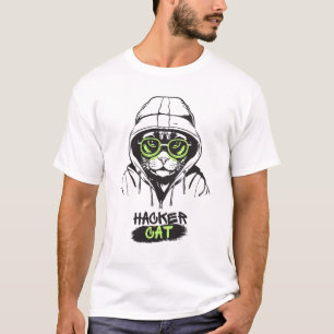 Hacker Cat   Cool, Tech-Savvy T-Shirt