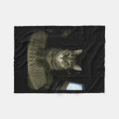 Hacker Cat Meme Funny Computer Cat Kitten Gamer Ca Fleecedecke (Vorderseite (Horizontal))