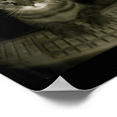 Hacker Cat Meme Funny Computer Cat Kitten Gamer Ca Poster (Ecke)