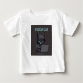 Hacker Cat Print T - Shirt (Vorderseite)