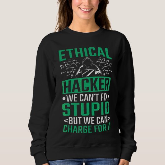 Hacker Computer Code Ethical Hacker Cybersecurity Sweatshirt (Vorderseite)