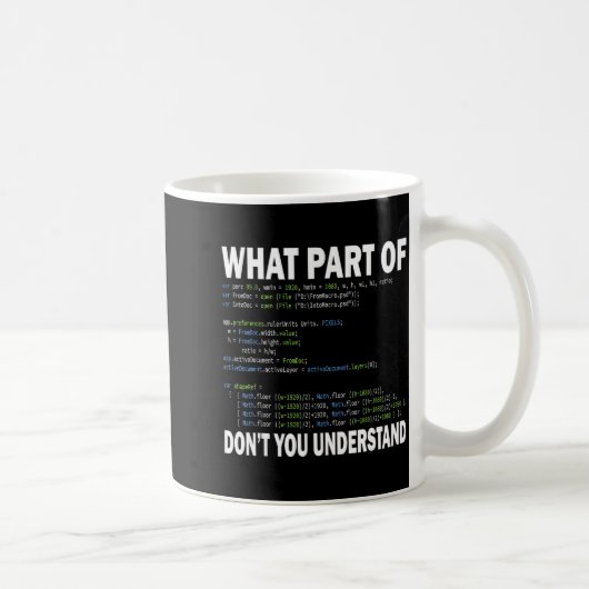 Hacker Computer Programmer Apparel Coding What Par Kaffeetasse (Rechts)