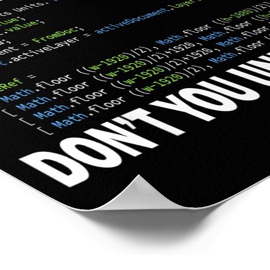 Hacker Computer Programmer Apparel Coding What Par Poster (Ecke)