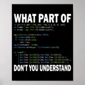 Hacker Computer Programmer Apparel Coding What Par Poster (Vorne)