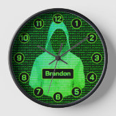 Hacker Cyber Punk: Teens / Programmierer-Tech-Assi Uhr (Vorderseite)