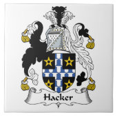 Hacker-Familienwappen Fliese (Vorderseite)