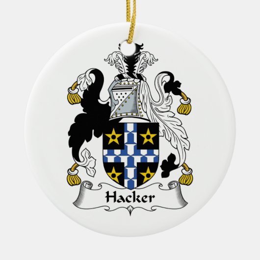 Hacker-Familienwappen Keramikornament (Vorne)