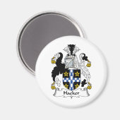 Hacker Familienwappen Magnet (Vorderseite/Rückseite)