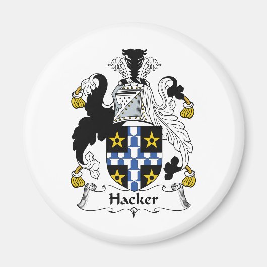 Hacker Familienwappen Magnet (Vorne)