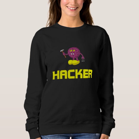 Hacker for a computer engineer sweatshirt (Vorderseite)