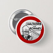 Hacker für Romney 2012 Button (Vorne & Hinten)