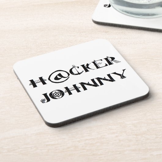 Hacker Getränkeuntersetzer (Linke Seite)