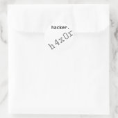 Hacker h4x0r runder aufkleber (Tasche)