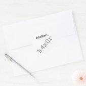 Hacker h4x0r runder aufkleber (Umschlag)