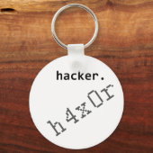 Hacker h4x0r schlüsselanhänger (Vorderseite)