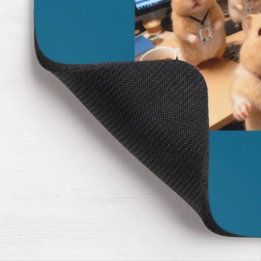 Hacker Hamster Team Selfie Meme Cringe Tier Code Mousepad (Ecke)