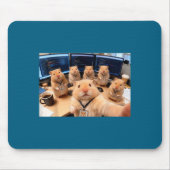 Hacker Hamster Team Selfie Meme Cringe Tier Code Mousepad (Vorne)