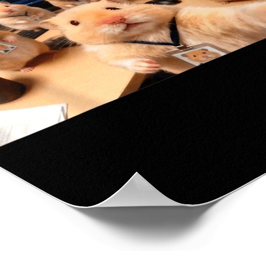 Hacker Hamster Team Selfie Meme Cringe Tier Code Poster (Ecke)