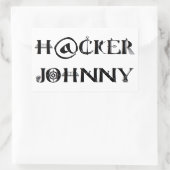 Hacker Johnny Rechteckiger Aufkleber (Tasche)