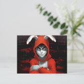Hacker Kaninchen Postkarte (Stehend Vorderseite)