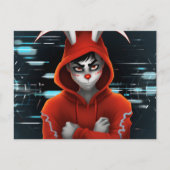 Hacker Kaninchen Postkarte (Vorderseite)