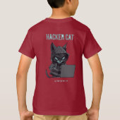 Hacker Katze T-Shirt (Rückseite)
