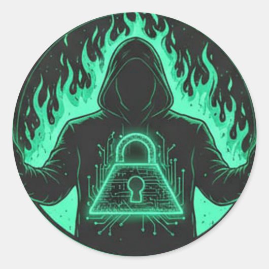 Hacker Lock Sticker (Vorderseite)