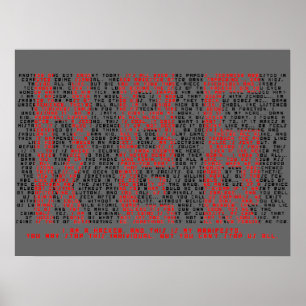Hacker-Manifest-Typografie-Kunst Poster