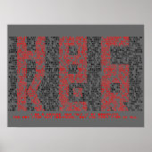 Hacker Manifesto Typografie Art Poster (Vorne)