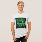 Hacker mood Tri-Blend shirt (Vorderseite voll)