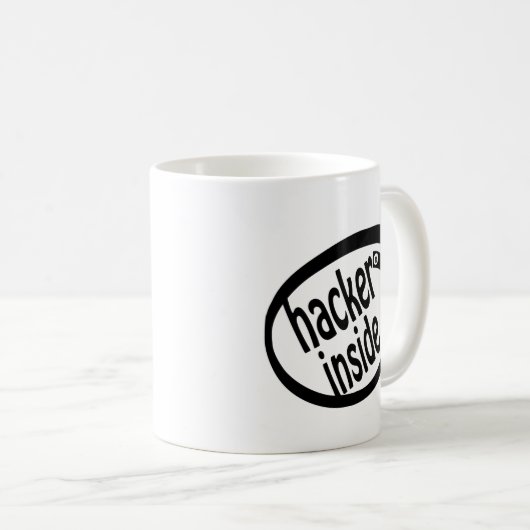 Hacker nach innen kaffeetasse (VorderseiteRechts)