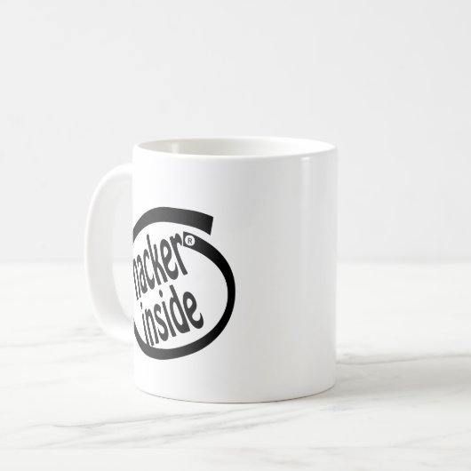 Hacker nach innen kaffeetasse (Vorderseite Links)