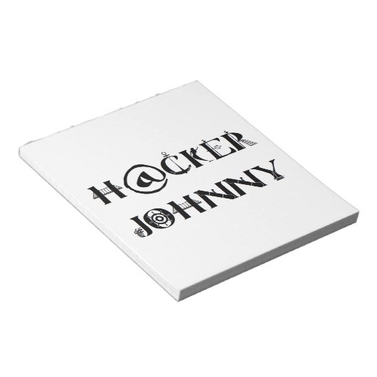 Hacker Notizblock (angewinkelt)