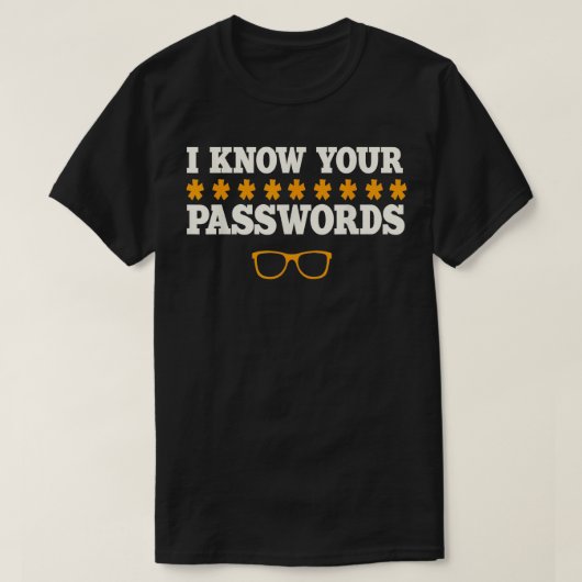 Hacker Password Computer Coder Software Engineer H T-Shirt (Design vorne)