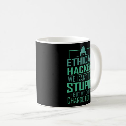 Hacker Programmer Coding Hacking Ethical Hacker Kaffeetasse (VorderseiteRechts)