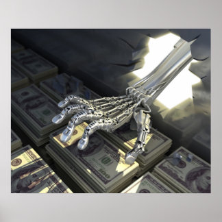 Hacker rauben Bank Poster