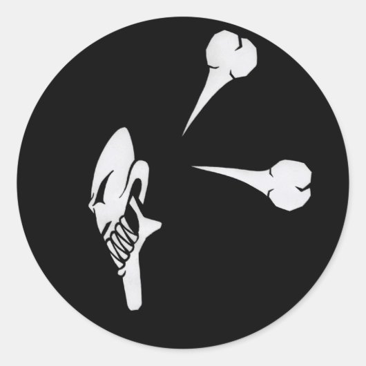 Hacker Runder Aufkleber (Vorderseite)