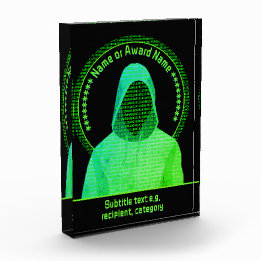 Hacker Security Engineer - SecOps Pen Tester Code Acryl Auszeichnung