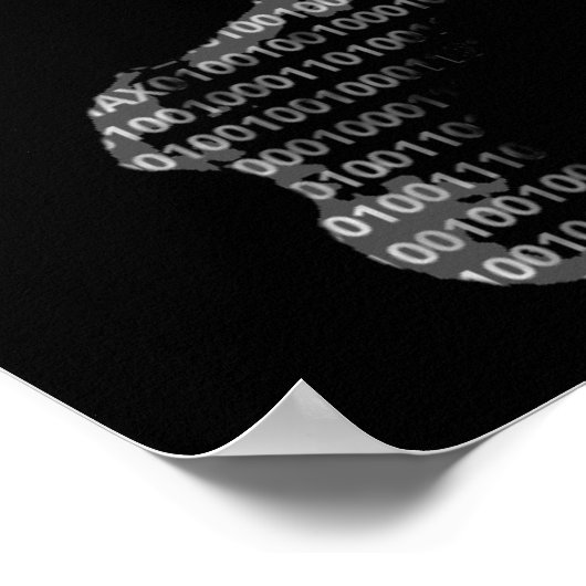 Hacker Skull und Crossbones Poster (Ecke)