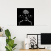Hacker Skull und Crossbones Poster (Heimbüro)