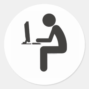 Hacker-T Runder Aufkleber