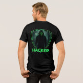 Hacker-T-Shirt Tri-Blend Shirt (Rückseite voll)