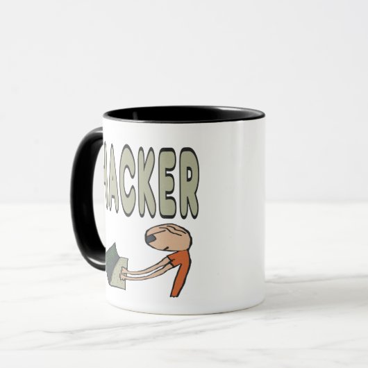 Hacker Tasse (Vorderseite Links)
