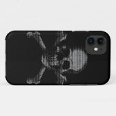 Hacker-Totenkopf mit gekreuzter Knochen Case-Mate iPhone Hülle (Rückseite (Horizontal))
