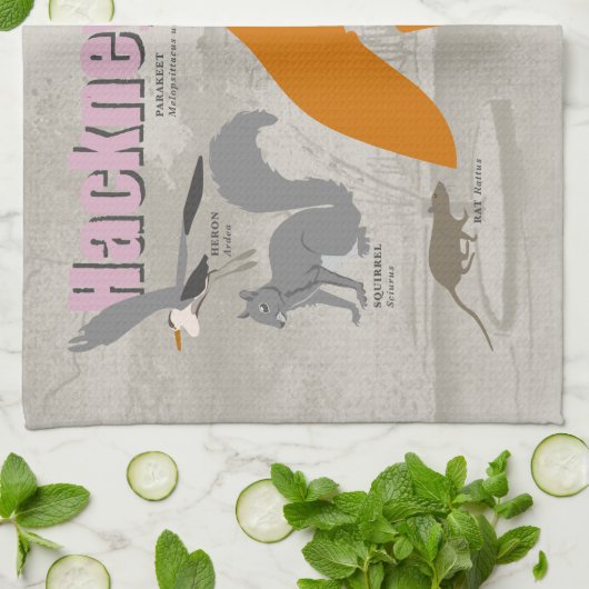 Hacker Wild Life Teetuch Geschirrtuch (Gefaltet)