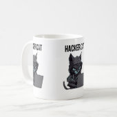 Hackerkatze Kaffeetasse (Vorderseite Links)